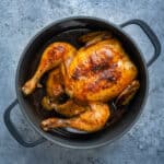 Pot roast chicken in a Dutch Oven