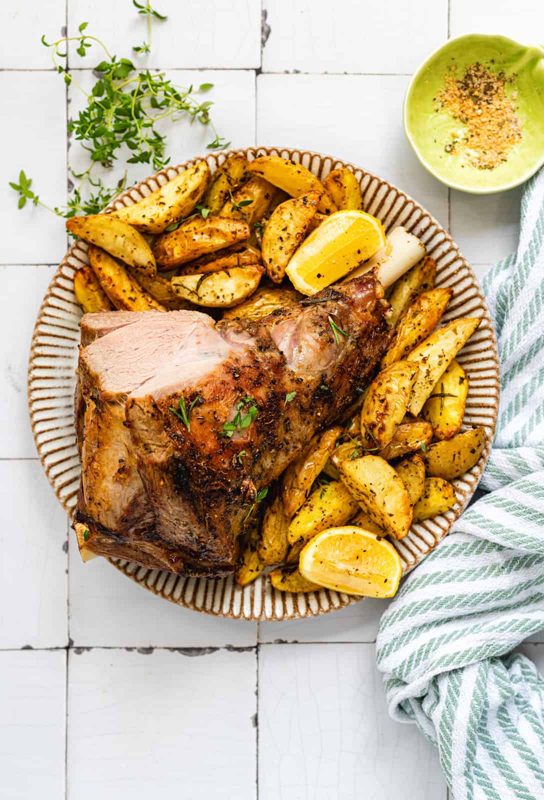 roast lamb with potatoes