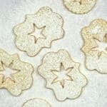 Cookies dusted with powdered sugar
