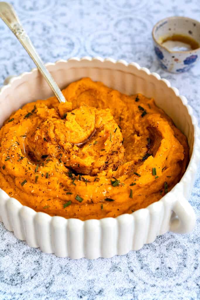bowl of whipped sweet potatoes