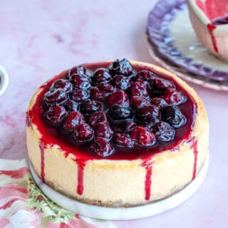 Classic New York style Cheesecake baked in an Air Fryer