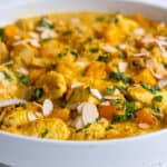 Coronation chicken curry in a bowl