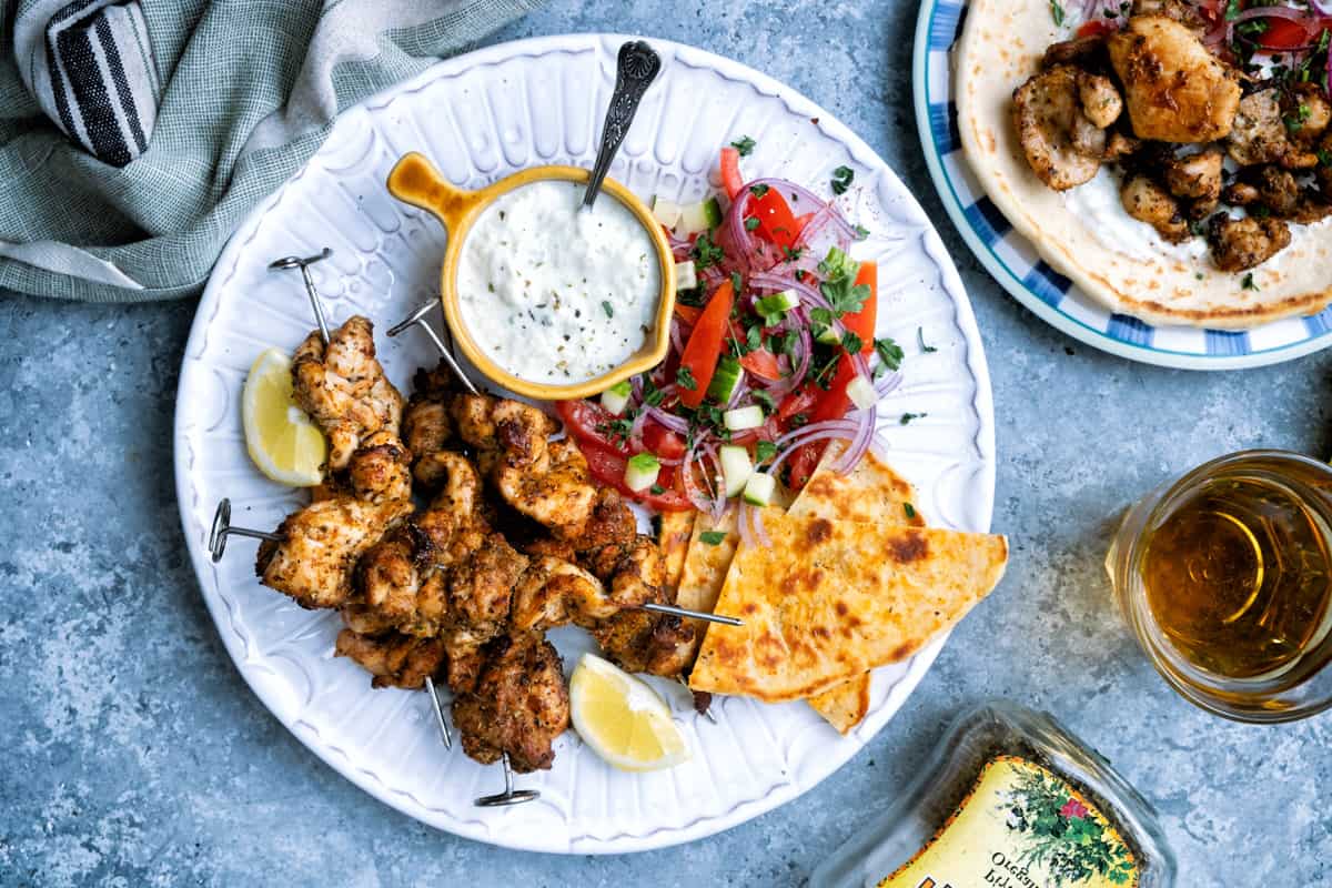 Air Fryer Chicken Souvlaki Supergolden Bakes