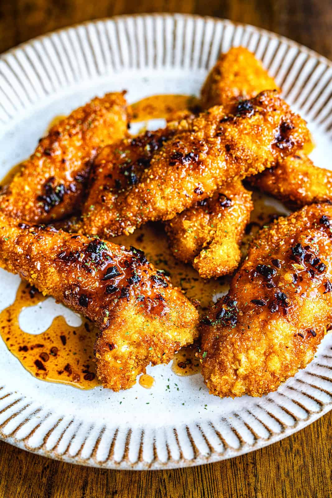 Hot Honey Chicken Tenders in Air Fryer! - Supergolden Bakes