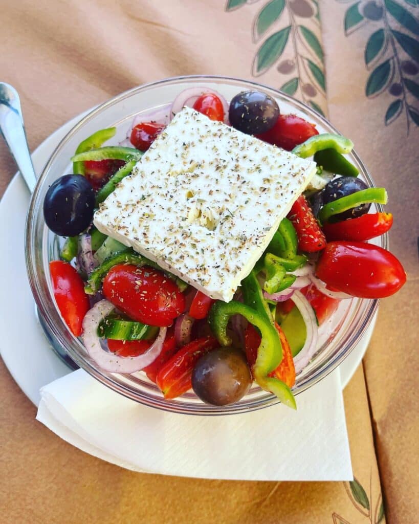 Classic Greek Salad in a bowl 