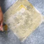 brushing phyllo pastry with melted butter