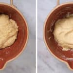 making dough for bienenstich collage