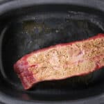 searing beef brisket in a crock pot