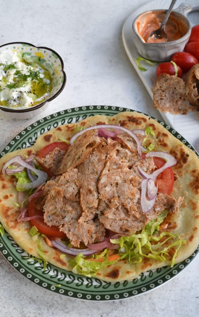 Air Fryer doner meat served as a wrap
