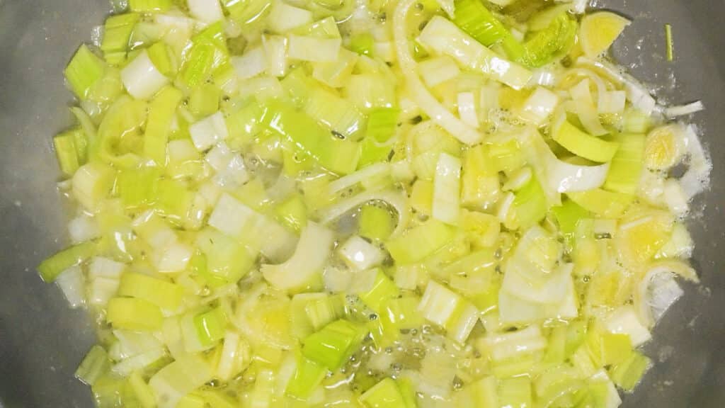 cooking leeks in butter