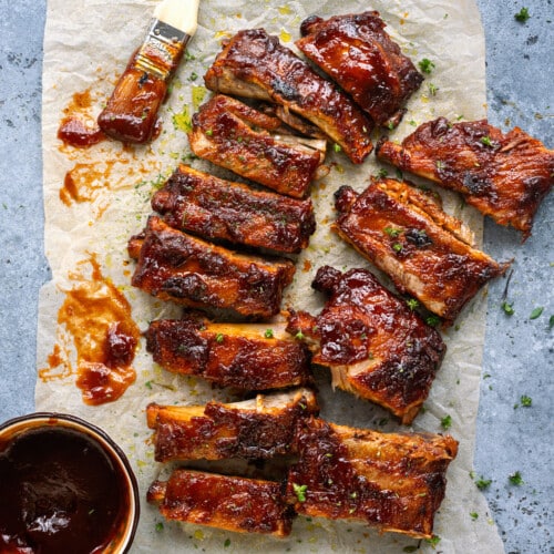 Fall Off The Bone Oven Barbecue Ribs - Supergolden Bakes