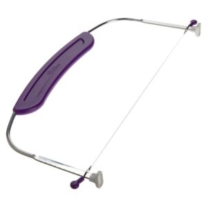 Wilton adjustable cake leveler with a wire blade, on a white background.
